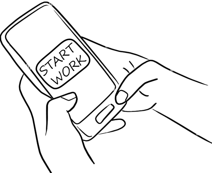 Time tracking interface illustration